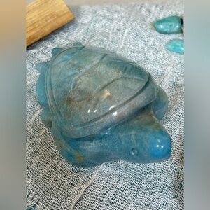 !!! 20% OFF SALE !!! 1662 Trolleite Crystal Turtle Carving - 3 Inches Long